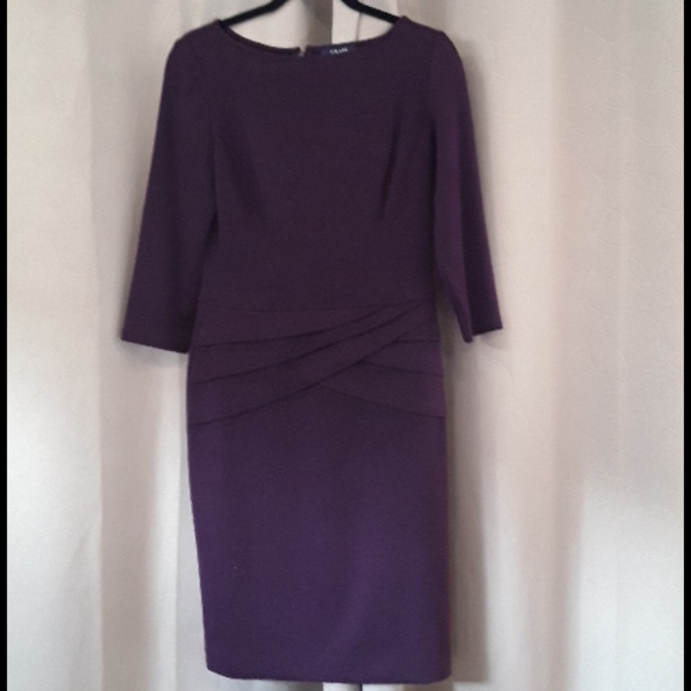 Chaps Eggplant Dress